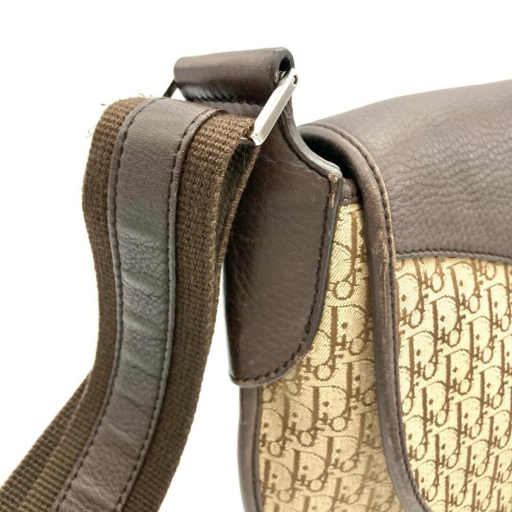CHRISTIAN DIOR Brown Leather Trotter Shoulder Bag - Picture 9 of 11
